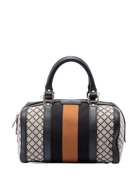 Gucci Pre-Owned 2016-2026 Small Diamante Canvas Web Joy Boston Bag satchel Neutrals 7HOAQHDIDCAW2COR