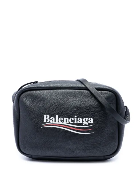 Balenciaga Pre-Owned 2018 Leather Campaign Logo Everyday Camera Bag XS crossbody bag Black 3173X5GTH3WW3KEC