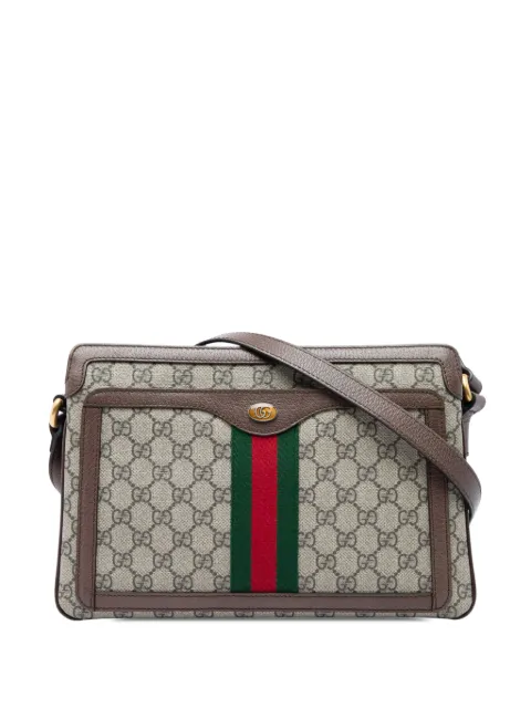 Gucci Pre-Owned 2016-2026 Medium GG Supreme Web Ophidia crossbody bag Neutrals 654JZ8N7OSIU2TRS
