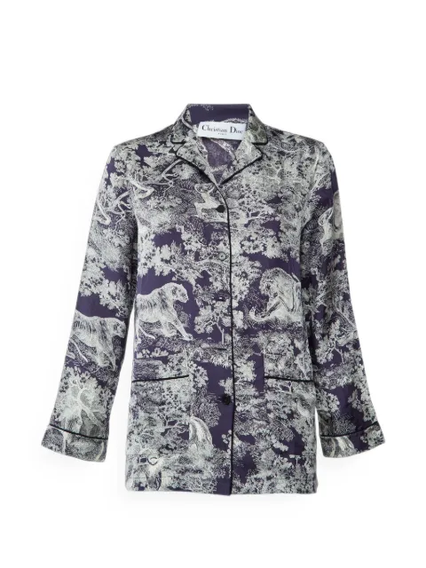 Christian Dior Pre-Owned Toile de Jouy Chez Moi pajama shirt Blue 1394323