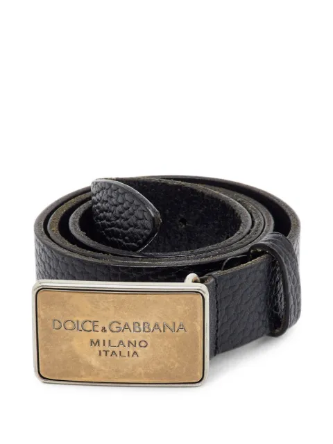 D&G logo-plaque buckle belt Black 1406401