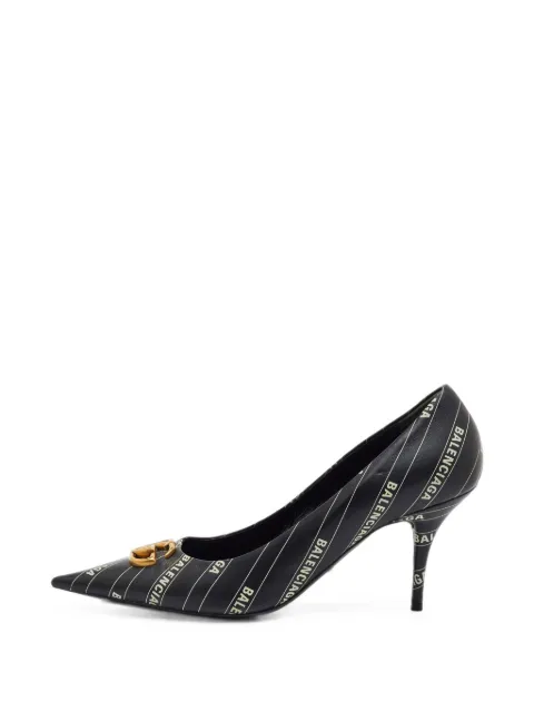 Balenciaga Pre-Owned x Gucci logo-print heeled pumps Black 1407806