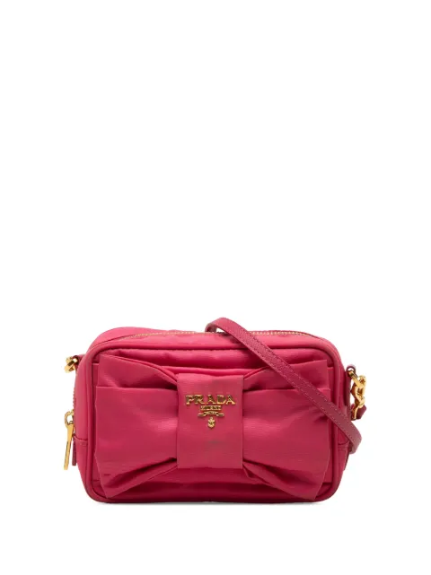 Prada Pre-Owned 2013-2026 Tessuto Fiocco Bow Camera Bag crossbody bag Pink YUCCTWUY4FXMZLGZ
