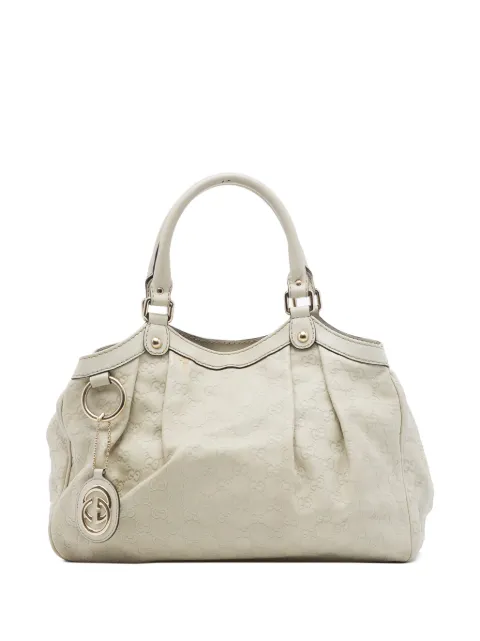 Gucci Pre-Owned 2016-2026 Medium Guccissima Sukey tote bag White GXR86301316CY13J