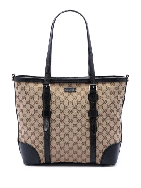 Gucci Pre-Owned 2016-2026 GG Canvas Convertible Tote satchel Black ISAY0YIMAFOFGSFZ
