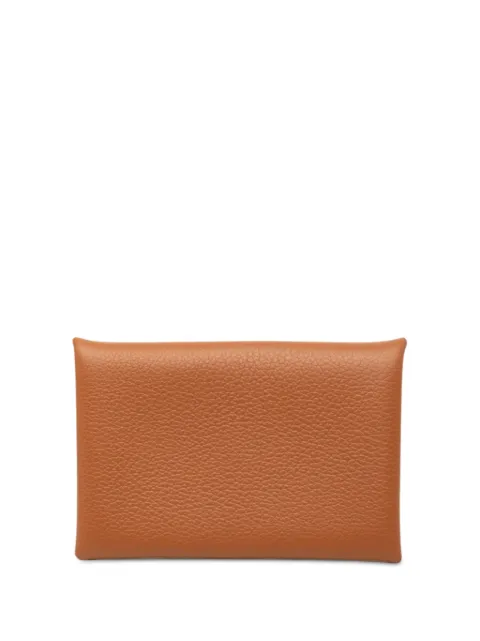 Hermès Pre-Owned 2024 Epsom Calvi card holder Brown ZNBCHY2TD8E3UO4F