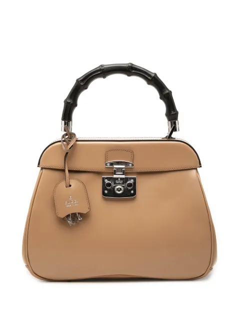 Gucci Pre-Owned 2000-2015 Medium Smooth Calfskin Bamboo Lady Lock handbag Neutrals LE0SS853DKPSC1ZU