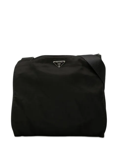 Prada Pre-Owned 2000-2013 Tessuto Zip Top crossbody bag Black VCJDDTFEV7QG215U