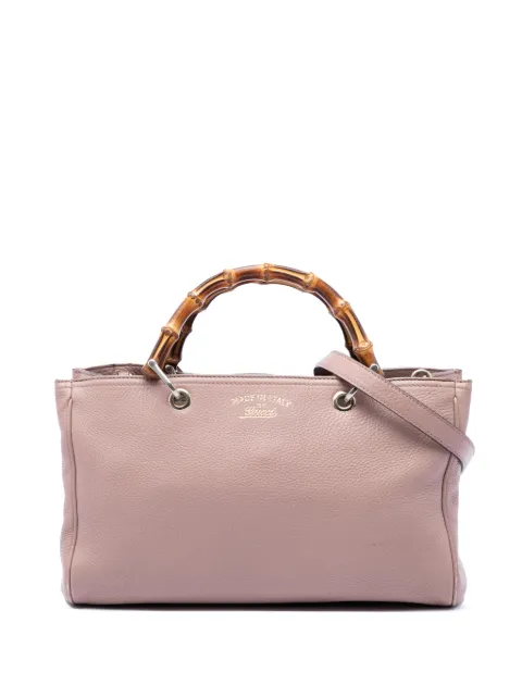 Gucci Pre-Owned 2016-2026 Medium Calfskin Bamboo Shopper satchel Pink ZJCIKN7EMBC7Z1MM