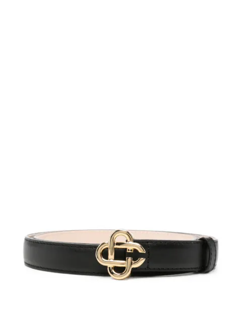 Casablanca logo-buckle leather belt Black AAW26ACC28301M