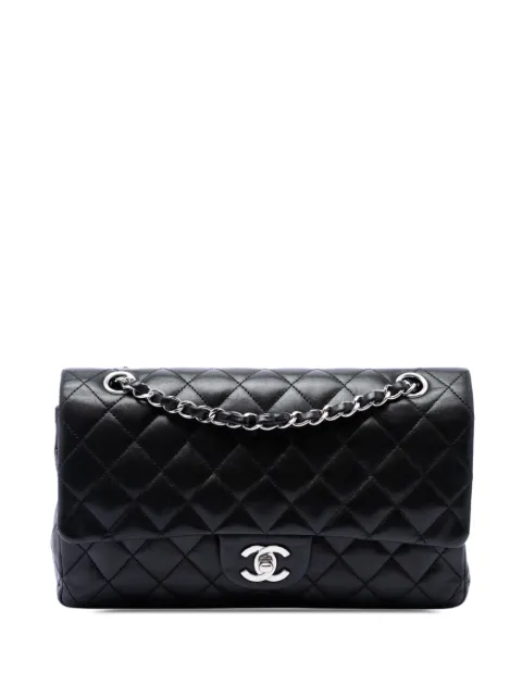 CHANEL Pre-Owned 2009-2010 Medium Classic Lambskin Double Flap shoulder bag Black X5CIBRKX1POG3DTY