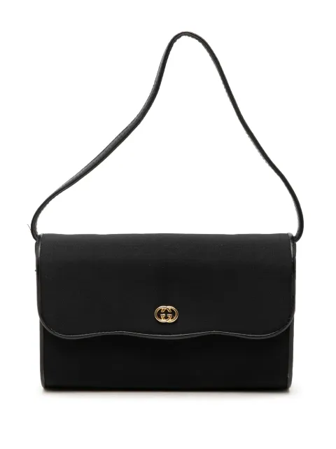 Gucci Pre-Owned 20th Century Canvas Interlocking G Chain shoulder bag Black GPT0U61WBGVYL4ZD