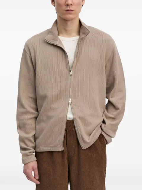 Another Aspect ribbed-knit zip-up sweatshirt Neutrals ASW30KG