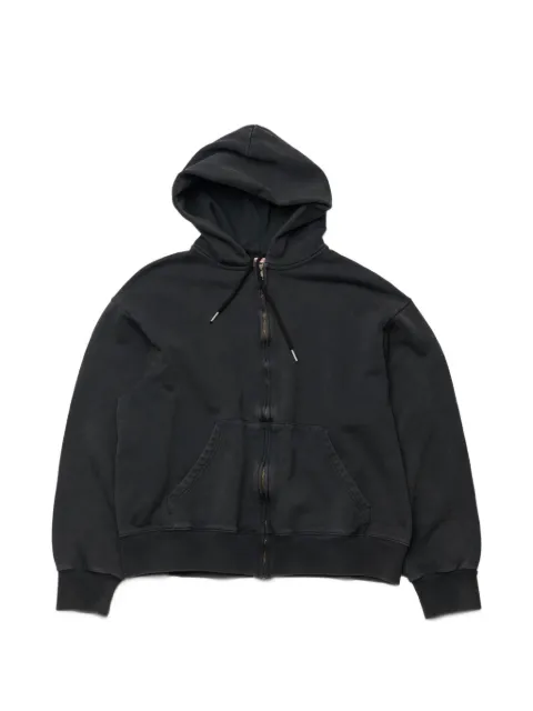 Stockholm Surfboard Club logo-print zip-up hoodie Black U1000326B90