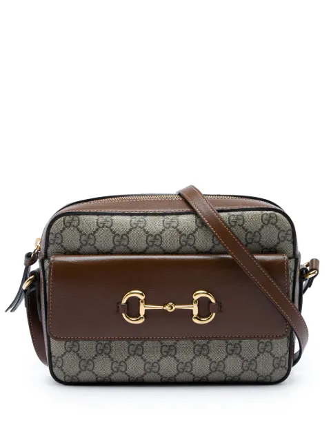 Gucci Pre-Owned 2016-2026 Small GG Supreme Horsebit 1955 crossbody bag Neutrals 70IIT34QITIQTQI5