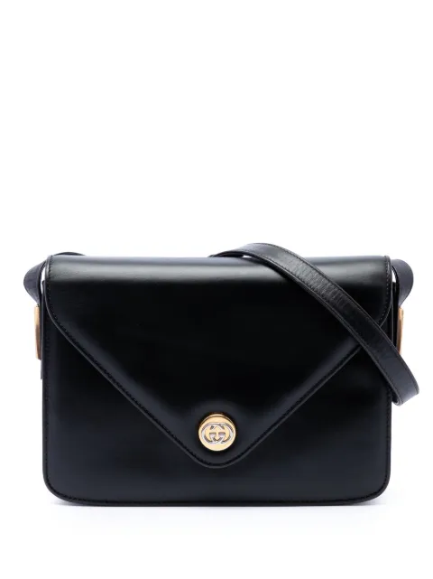 Gucci Pre-Owned 20th Century Calfskin Interlocking G Envelope shoulder bag Black 4O7PZDDSQSQ20QRX