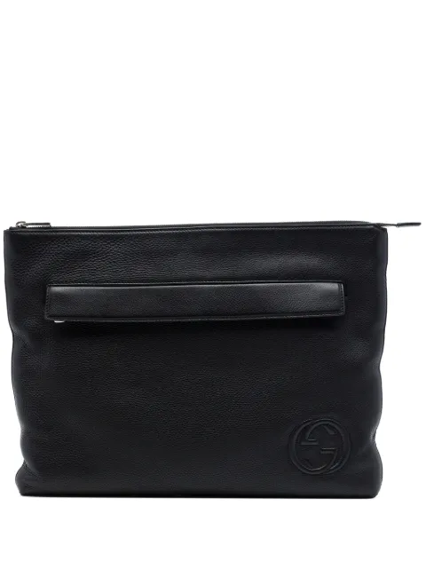 Gucci Pre-Owned 2000-2015 Calfskin Soho clutch bag Black N91S62RJERGPP5S7