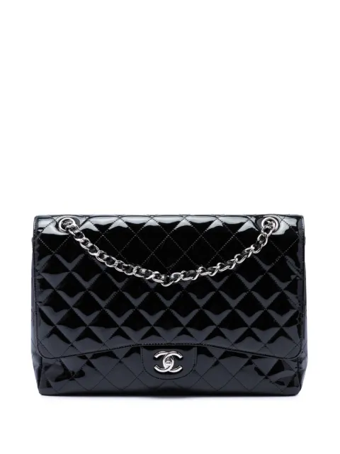CHANEL Pre-Owned 2009-2010 Maxi Classic Patent Single Flap shoulder bag Black 3A0WOSYRZ82W9ICL