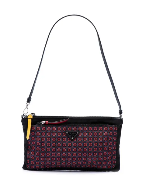 Prada Pre-Owned 2000-2013 Tessuto Stampato Geometric shoulder bag Black 07UK8Z3ZNDGUULVY