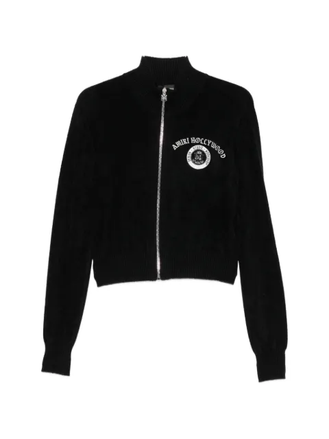 AMIRI logo-embroidered cardigan Black AW426KN022
