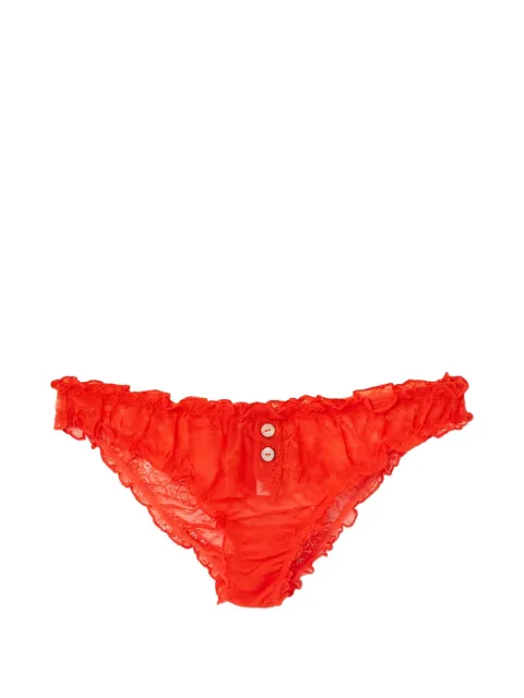 Love Stories ruffled lace briefs Red L22112012400
