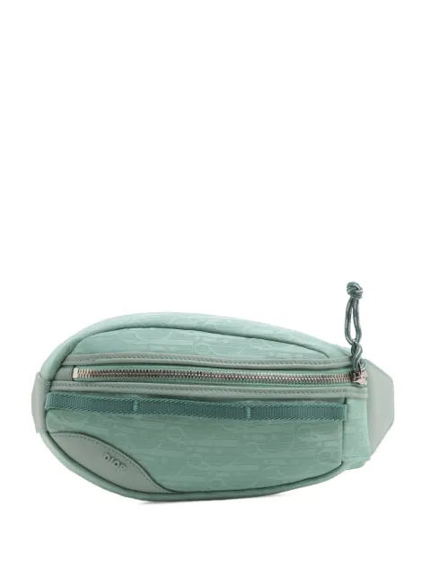 Christian Dior Pre-Owned 2020-2026 Oblique Nylon Scarab Sling Bag crossbody bag Green YRMJ6JYZUUIT48ZG