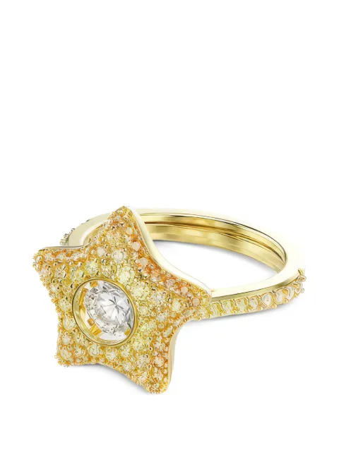 Swarovski Sublima star-motif crystal-embellished ring Gold 5767346