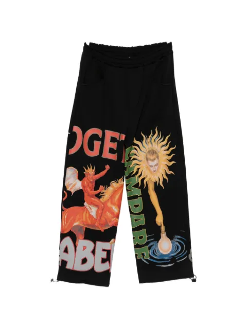 PDF graphic-print track pants Black DFM03036TI113