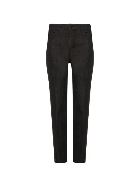 FRACOMINA lace-panelled pressed-crease jeans Black FR26WV2022D4600