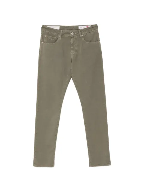 Sartoria Tramarossa Michelangelo logo-plaque trousers Green MICHELANGELOBBBCI