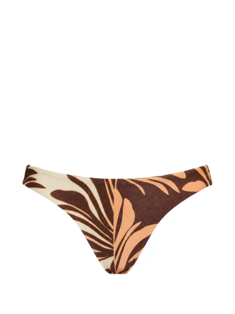 JETS Australia Dahlia leaf-print bikini bottoms Brown J30189