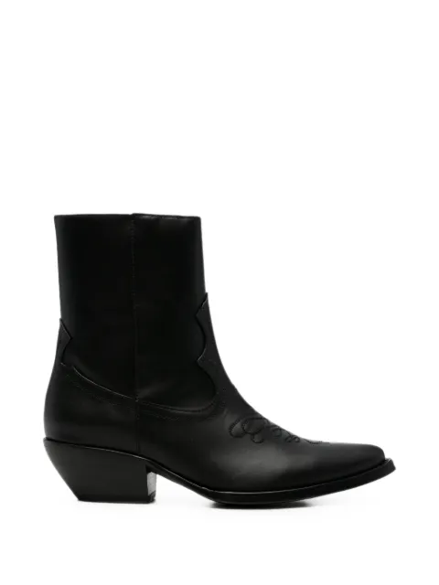 AMIRI embroidered leather boots Black AW426BO001