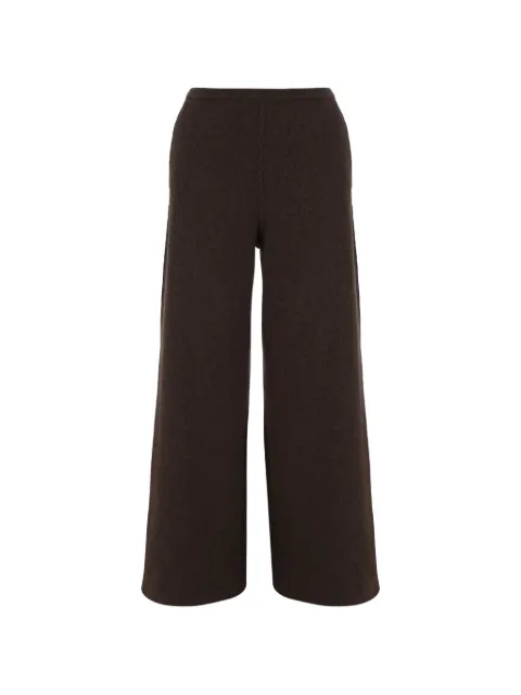 Bruno Manetti knit-pattern trousers Brown S2B114400