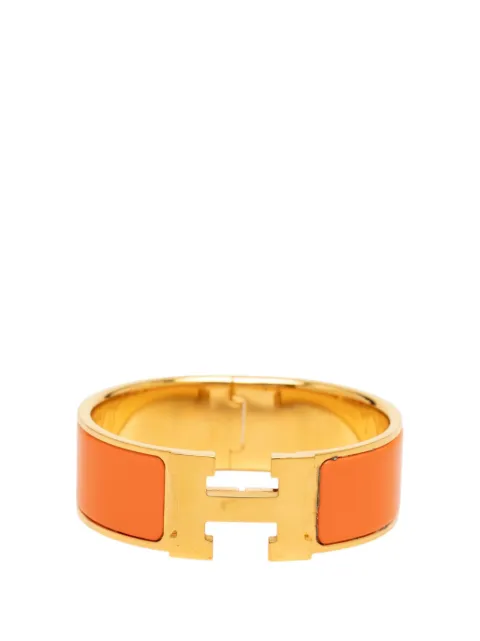 Hermès Pre-Owned 2000-2026 Wide Enamel Clic Clac H Bracelet GM costume bracelet Gold FBSHV1LTASZYIEXL