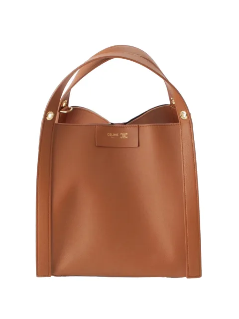 Celine Pre-Owned 2021-2026 Small Supple Calfskin Cube satchel Brown QAG61CPB6K8T88RS