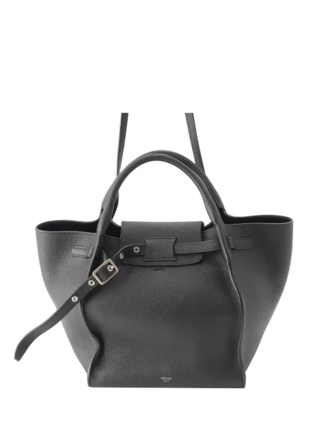 Celine Pre-Owned 2010-2026 Medium Supple Grained Calfskin Big Bag satchel Black 6V0R4R3KLPKES0YP