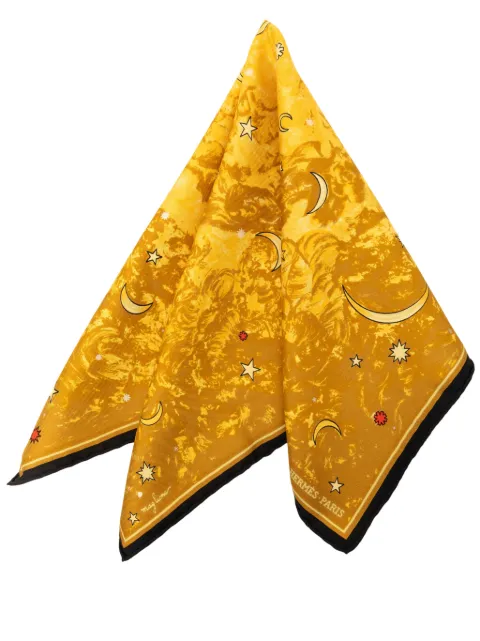 Hermès Pre-Owned 1990-2010 Annee des Etoiles Pocket Square Silk Scarf 45 scarves Yellow 6E3WAM3QWAXHSRDK