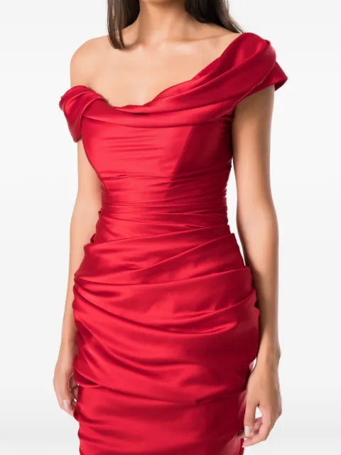NORINA ST Mia draped off-shoulder maxi dress Red MIAGOWNDRESS