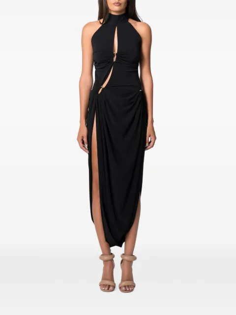 NORINA ST Esa cut-out draped maxi dress Black ESAJERSEYDRESS