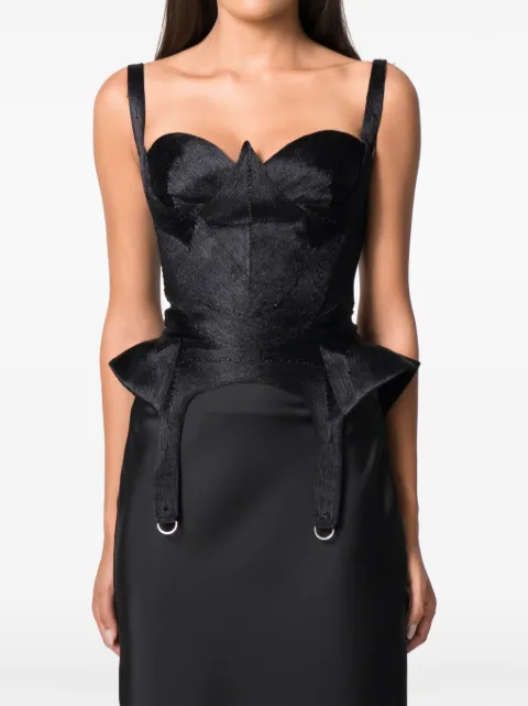 NORINA ST Kaly lace-up corset top Black KALYCORSET