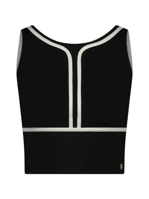 HOUSE OF GRAVITY contrast-detail crop top Black HG1002504
