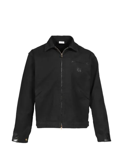 VETEMENTS logo-patch zip-up jacket Black ME76OJ012
