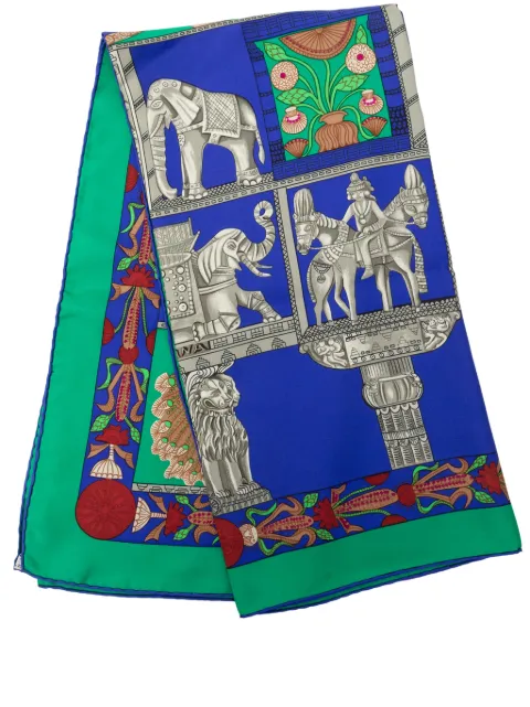 Hermès Pre-Owned 1990-2015 Torana Silk Scarf 90 scarves Blue UMPEOU2IW35ML61G