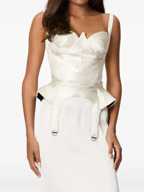 NORINA ST Kaly lace-up corset top White KALYCORSET