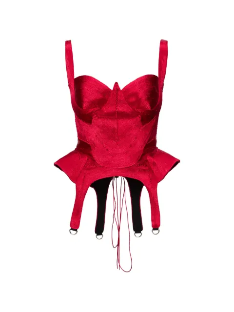 NORINA ST Kaly lace-up corset top Red KALYCORSET