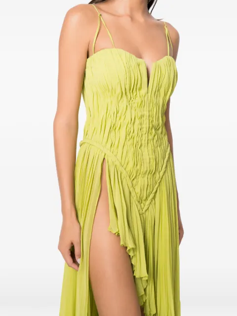 NORINA ST Alice ruched asymmetric maxi dress Green ALICEDRESS