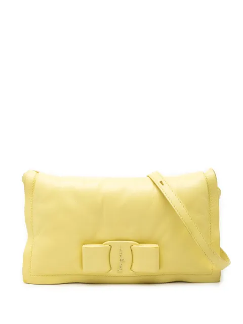 Ferragamo Pre-Owned 2020 Padded Leather Viva Bow crossbody bag Yellow FL2B0WMADIUG1JFW
