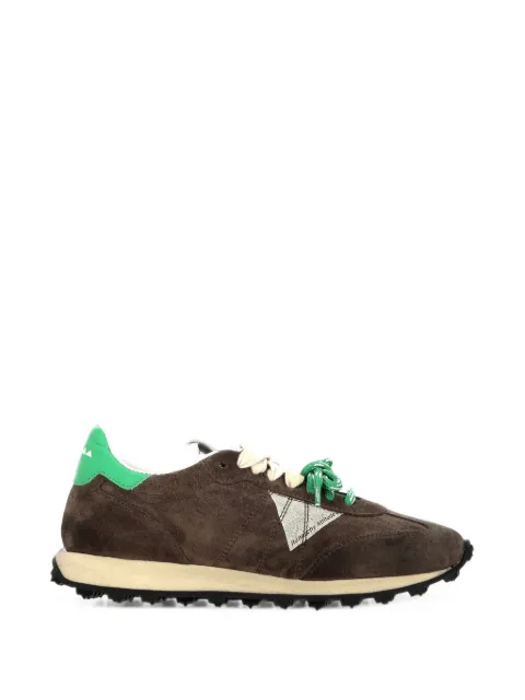 RUN OF suede panelled sneakers Brown AGERW203