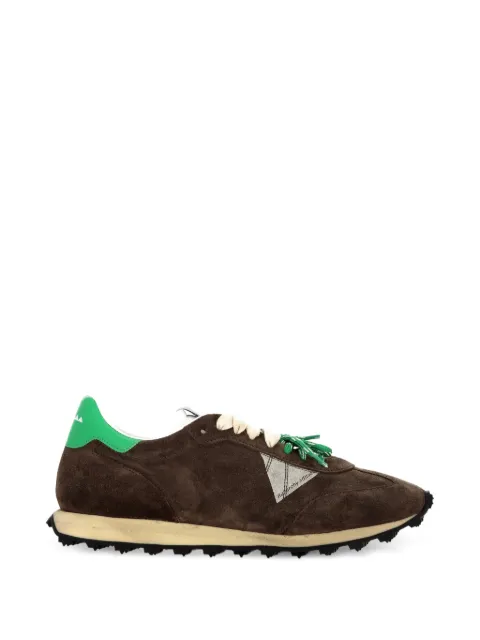 RUN OF suede lace-up sneakers Brown AGERM203
