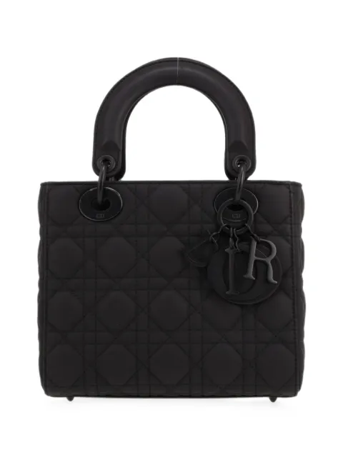 Christian Dior Pre-Owned 2020s small Lady Dior Cannage tote bag Black 431897